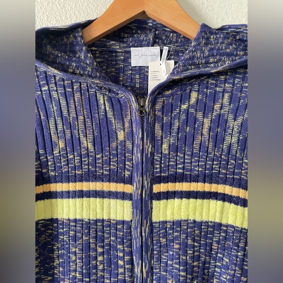 Urban Outfitters Cropped Hoodie Sweater Women’s M Striped Primrose Full Zip Up - Picture 6 of 16